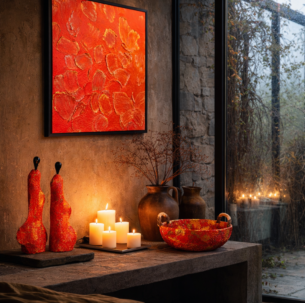 декоративный объект - Дуэт пламени